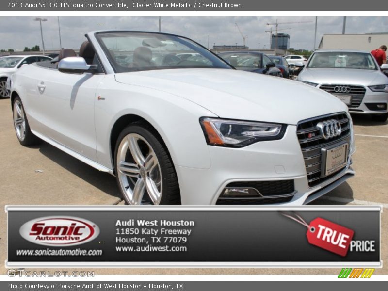 Glacier White Metallic / Chestnut Brown 2013 Audi S5 3.0 TFSI quattro Convertible