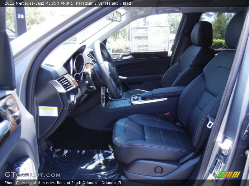 Palladium Silver Metallic / Black 2013 Mercedes-Benz ML 350 4Matic