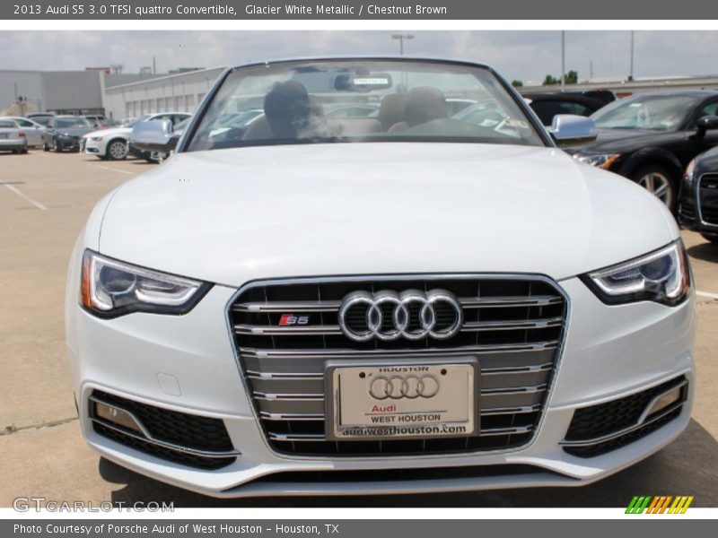 Glacier White Metallic / Chestnut Brown 2013 Audi S5 3.0 TFSI quattro Convertible