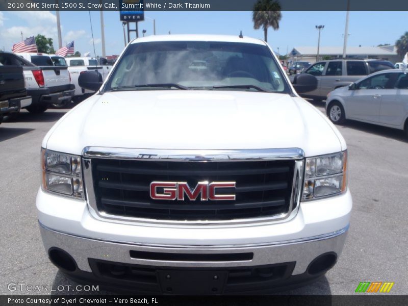 Summit White / Dark Titanium 2010 GMC Sierra 1500 SL Crew Cab