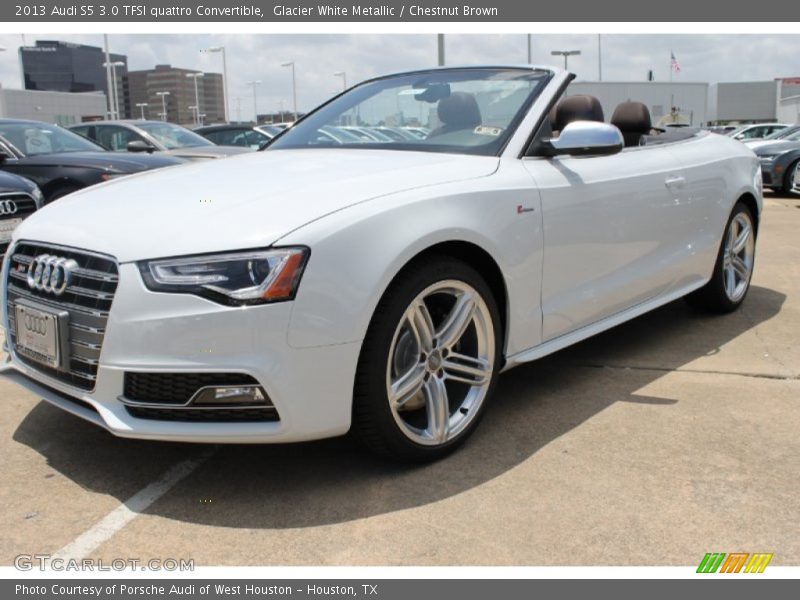 Glacier White Metallic / Chestnut Brown 2013 Audi S5 3.0 TFSI quattro Convertible