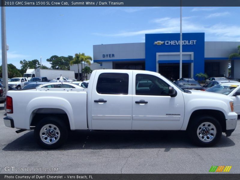 Summit White / Dark Titanium 2010 GMC Sierra 1500 SL Crew Cab