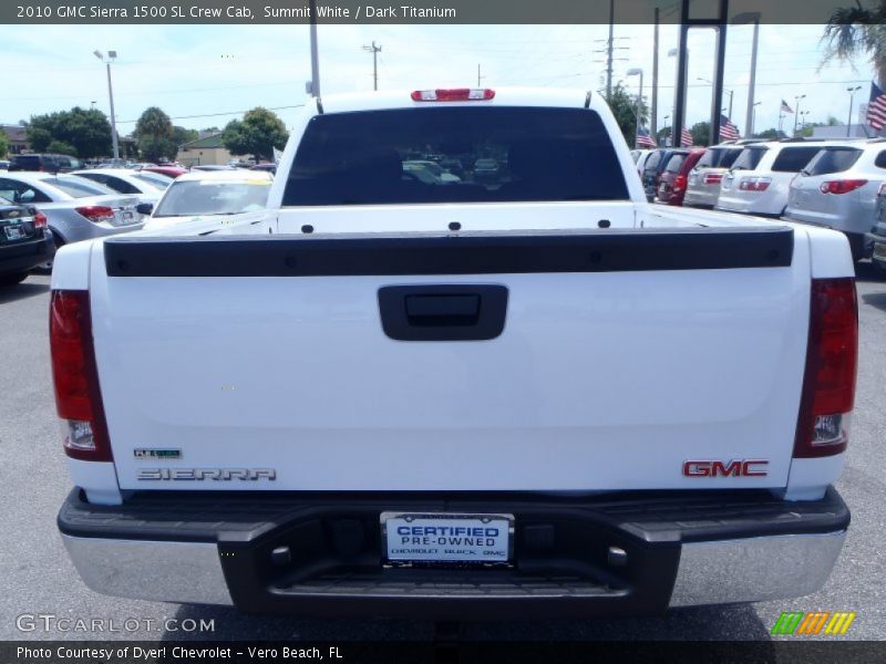 Summit White / Dark Titanium 2010 GMC Sierra 1500 SL Crew Cab