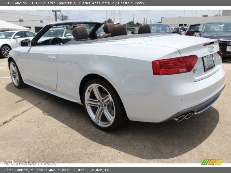 Glacier White Metallic / Chestnut Brown 2013 Audi S5 3.0 TFSI quattro Convertible
