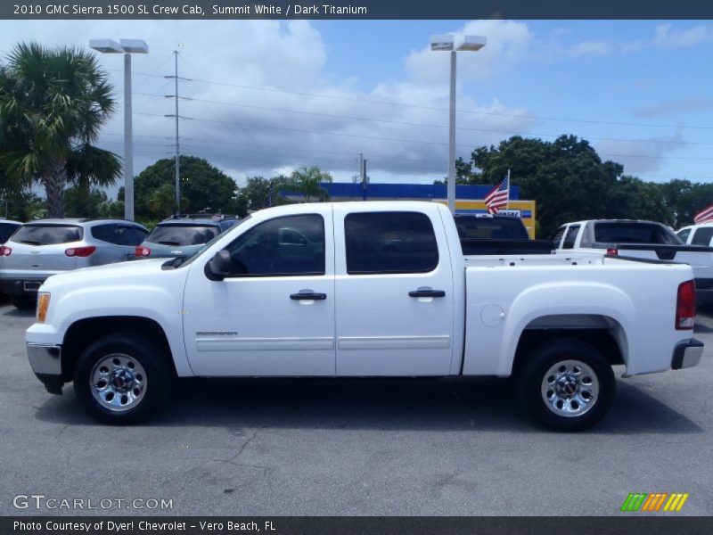 Summit White / Dark Titanium 2010 GMC Sierra 1500 SL Crew Cab