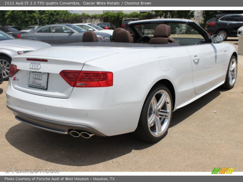 Glacier White Metallic / Chestnut Brown 2013 Audi S5 3.0 TFSI quattro Convertible