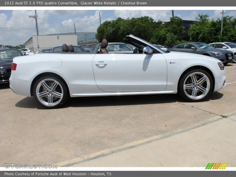 Glacier White Metallic / Chestnut Brown 2013 Audi S5 3.0 TFSI quattro Convertible