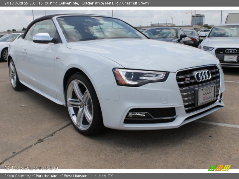 Glacier White Metallic / Chestnut Brown 2013 Audi S5 3.0 TFSI quattro Convertible