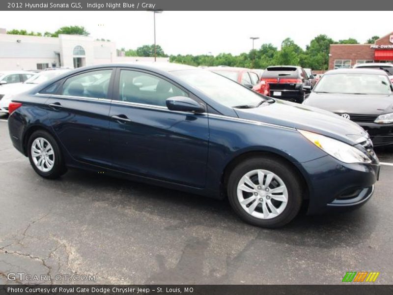 Indigo Night Blue / Gray 2012 Hyundai Sonata GLS