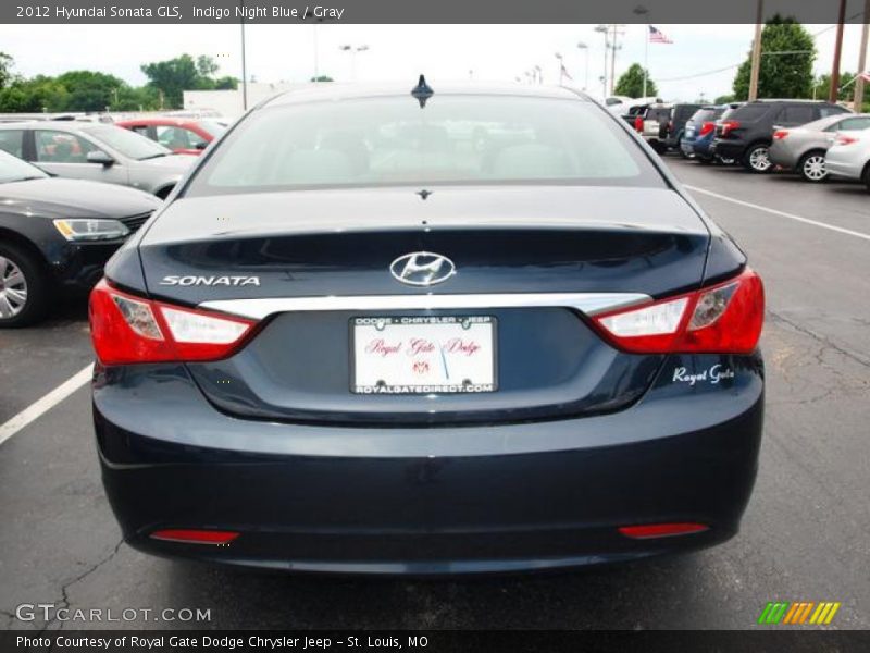 Indigo Night Blue / Gray 2012 Hyundai Sonata GLS