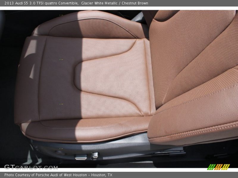 Glacier White Metallic / Chestnut Brown 2013 Audi S5 3.0 TFSI quattro Convertible