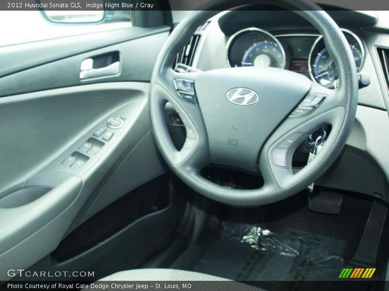 Indigo Night Blue / Gray 2012 Hyundai Sonata GLS