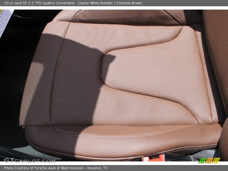 Glacier White Metallic / Chestnut Brown 2013 Audi S5 3.0 TFSI quattro Convertible