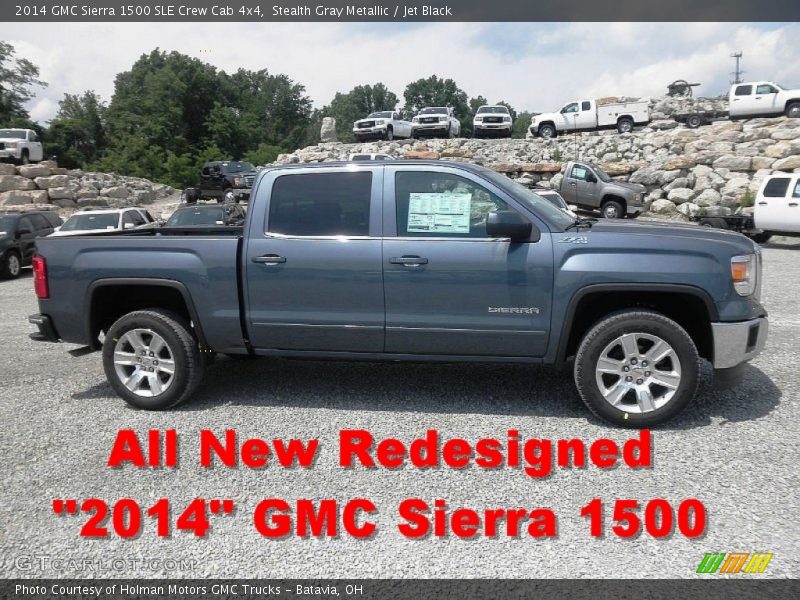 Stealth Gray Metallic / Jet Black 2014 GMC Sierra 1500 SLE Crew Cab 4x4