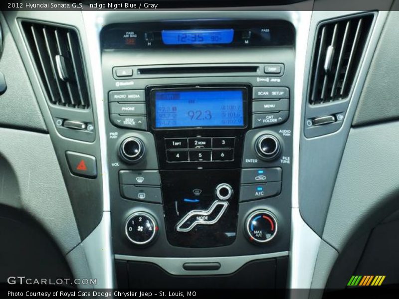 Indigo Night Blue / Gray 2012 Hyundai Sonata GLS