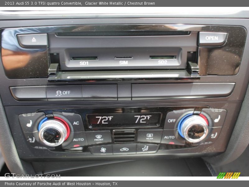 Glacier White Metallic / Chestnut Brown 2013 Audi S5 3.0 TFSI quattro Convertible