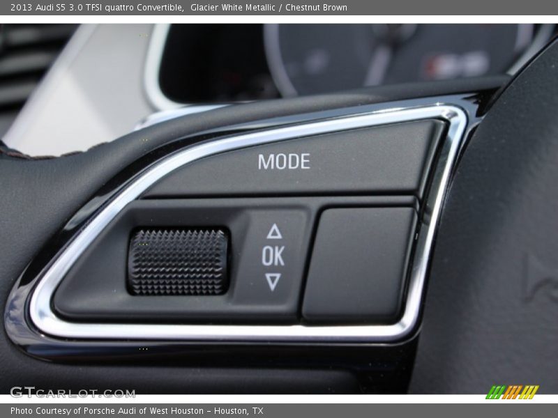 Glacier White Metallic / Chestnut Brown 2013 Audi S5 3.0 TFSI quattro Convertible