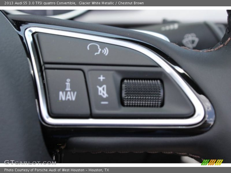 Glacier White Metallic / Chestnut Brown 2013 Audi S5 3.0 TFSI quattro Convertible
