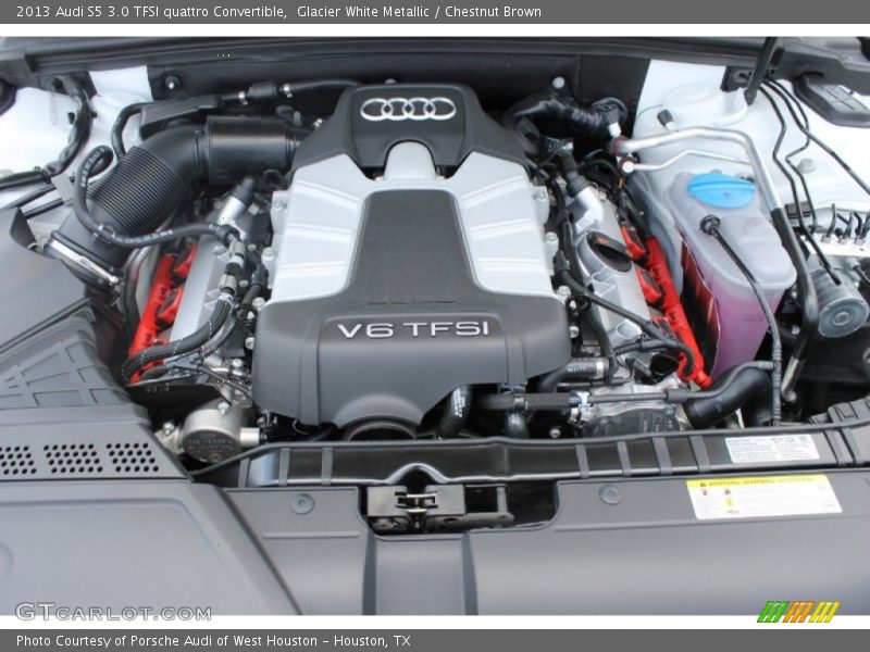 Glacier White Metallic / Chestnut Brown 2013 Audi S5 3.0 TFSI quattro Convertible