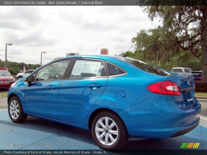 Blue Candy Metallic / Charcoal Black 2012 Ford Fiesta SEL Sedan