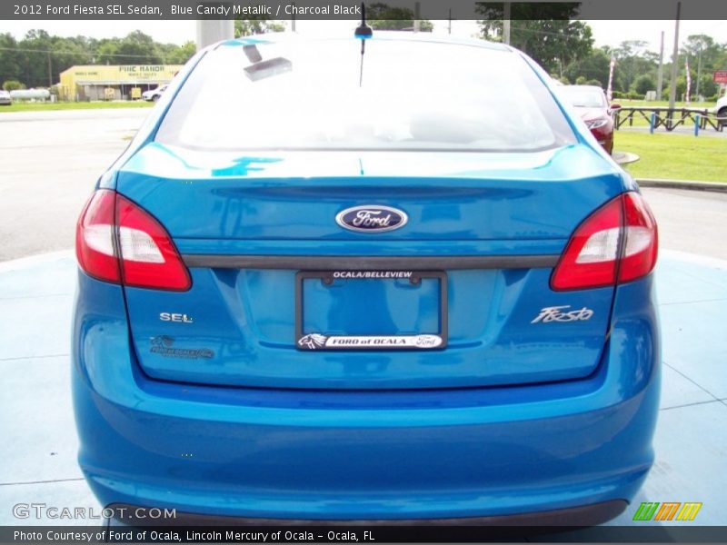 Blue Candy Metallic / Charcoal Black 2012 Ford Fiesta SEL Sedan