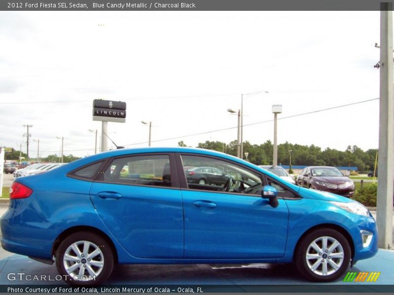 Blue Candy Metallic / Charcoal Black 2012 Ford Fiesta SEL Sedan