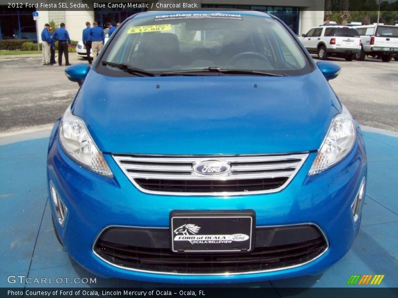 Blue Candy Metallic / Charcoal Black 2012 Ford Fiesta SEL Sedan