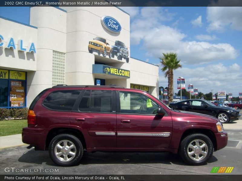 Monterey Maroon Metallic / Medium Pewter 2002 GMC Envoy SLT