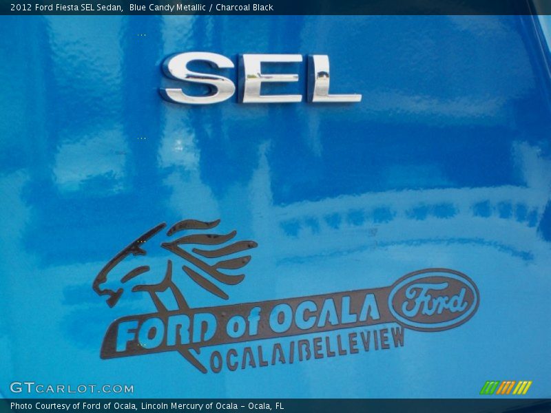 Blue Candy Metallic / Charcoal Black 2012 Ford Fiesta SEL Sedan