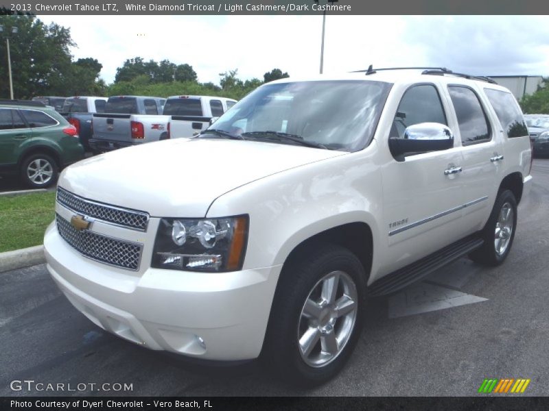 White Diamond Tricoat / Light Cashmere/Dark Cashmere 2013 Chevrolet Tahoe LTZ