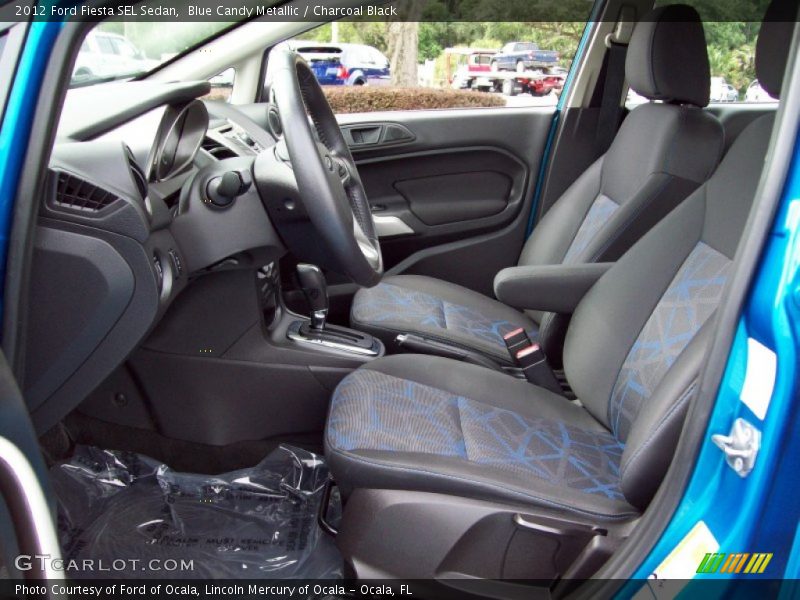 Blue Candy Metallic / Charcoal Black 2012 Ford Fiesta SEL Sedan