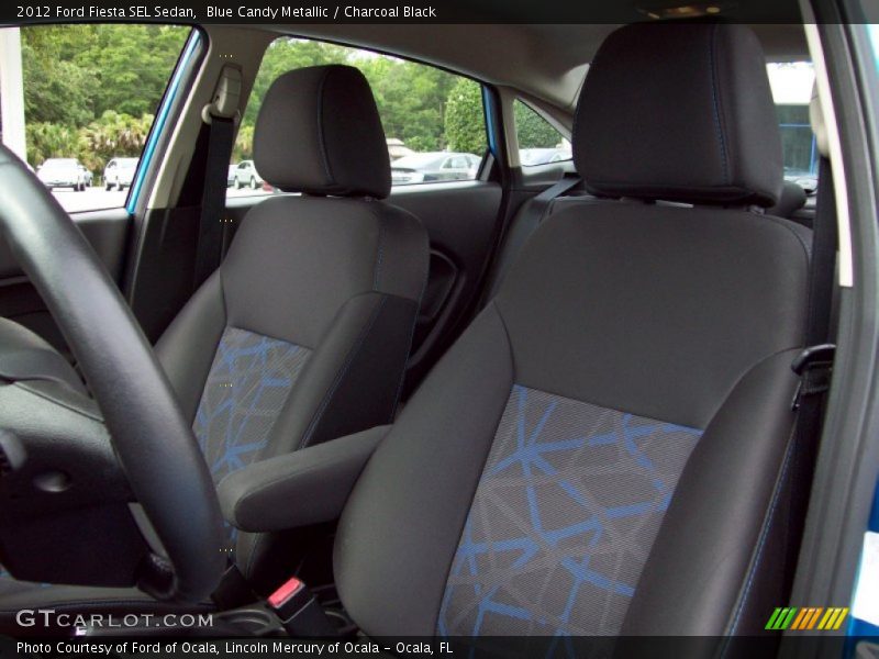 Blue Candy Metallic / Charcoal Black 2012 Ford Fiesta SEL Sedan