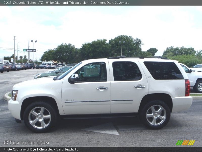 White Diamond Tricoat / Light Cashmere/Dark Cashmere 2013 Chevrolet Tahoe LTZ