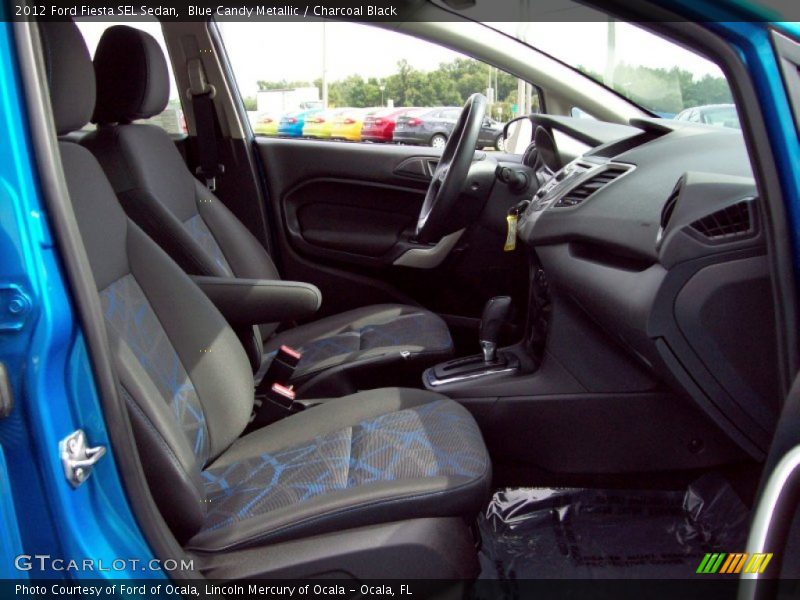 Blue Candy Metallic / Charcoal Black 2012 Ford Fiesta SEL Sedan