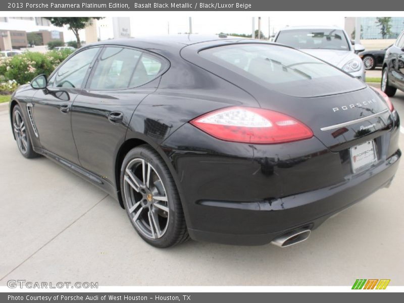 Basalt Black Metallic / Black/Luxor Beige 2013 Porsche Panamera Platinum Edition