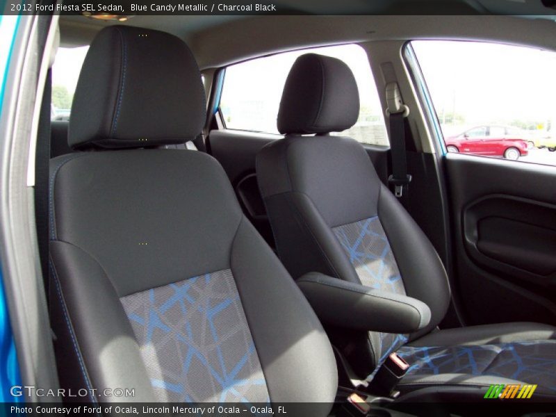 Blue Candy Metallic / Charcoal Black 2012 Ford Fiesta SEL Sedan