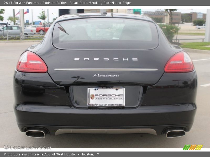 Basalt Black Metallic / Black/Luxor Beige 2013 Porsche Panamera Platinum Edition