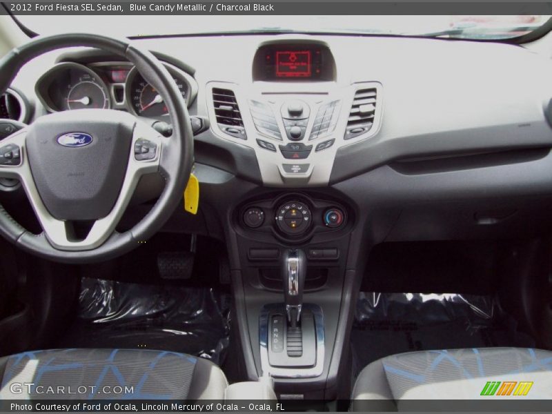 Blue Candy Metallic / Charcoal Black 2012 Ford Fiesta SEL Sedan