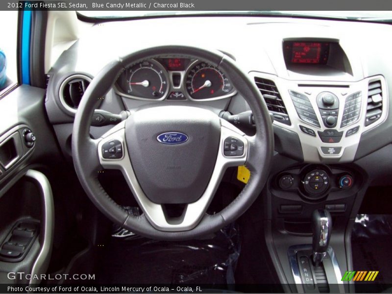 Blue Candy Metallic / Charcoal Black 2012 Ford Fiesta SEL Sedan