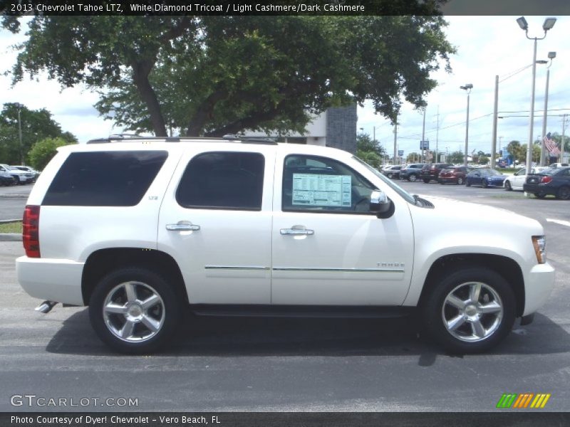 White Diamond Tricoat / Light Cashmere/Dark Cashmere 2013 Chevrolet Tahoe LTZ