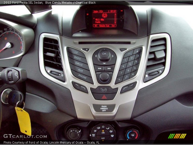 Blue Candy Metallic / Charcoal Black 2012 Ford Fiesta SEL Sedan
