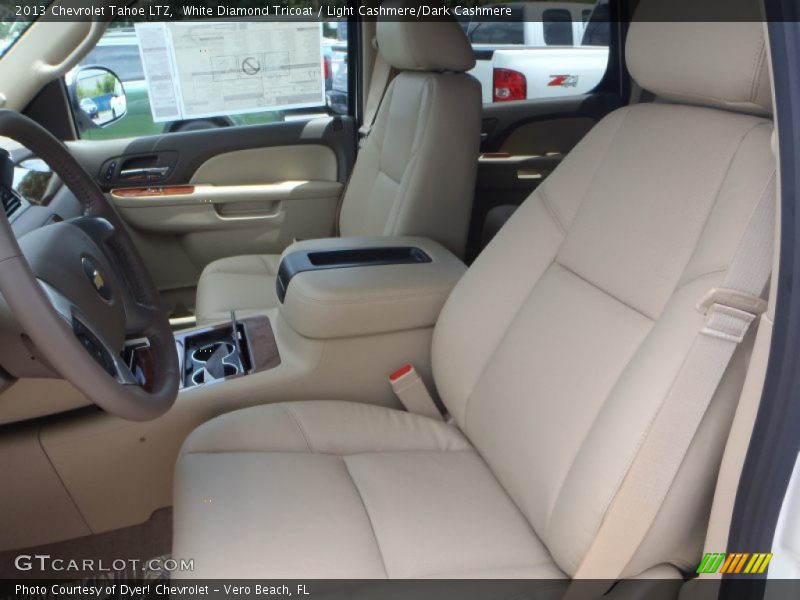 White Diamond Tricoat / Light Cashmere/Dark Cashmere 2013 Chevrolet Tahoe LTZ