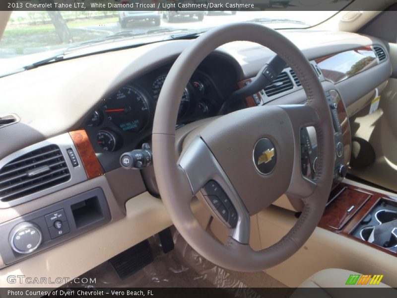 White Diamond Tricoat / Light Cashmere/Dark Cashmere 2013 Chevrolet Tahoe LTZ