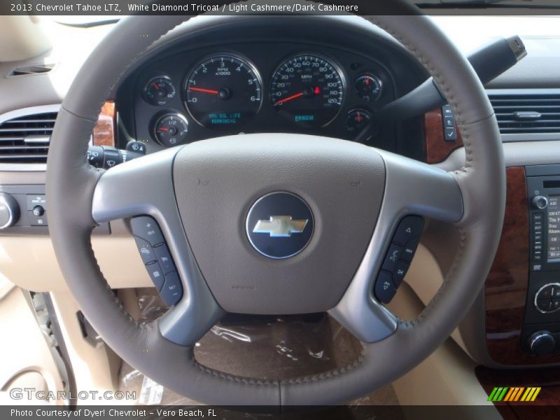 White Diamond Tricoat / Light Cashmere/Dark Cashmere 2013 Chevrolet Tahoe LTZ