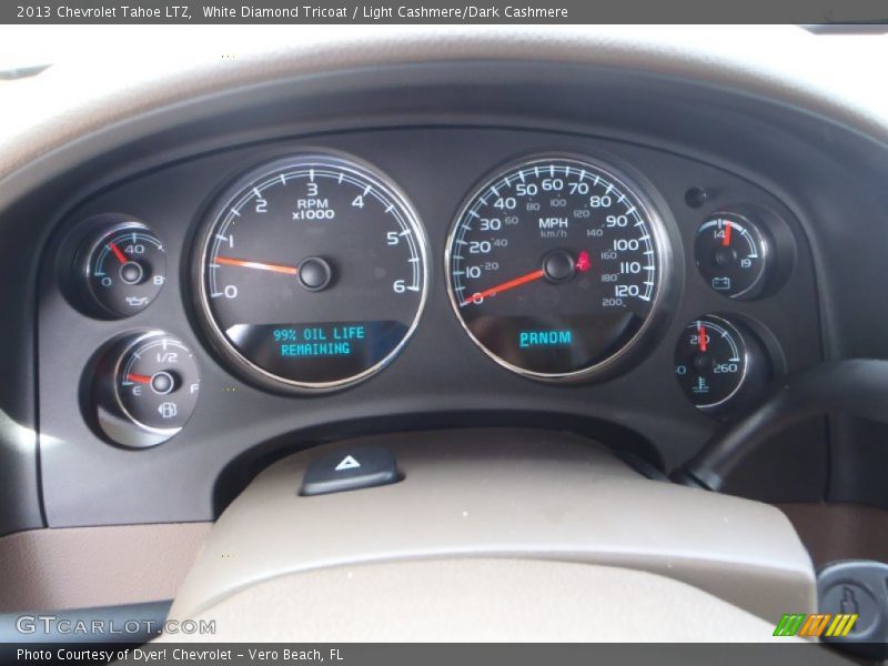 White Diamond Tricoat / Light Cashmere/Dark Cashmere 2013 Chevrolet Tahoe LTZ