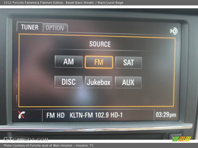 Audio System of 2013 Panamera Platinum Edition