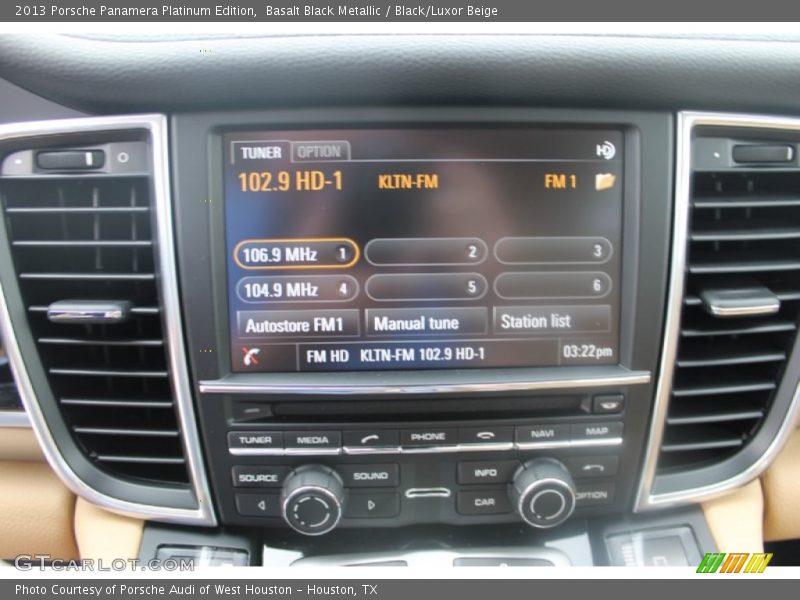 Audio System of 2013 Panamera Platinum Edition