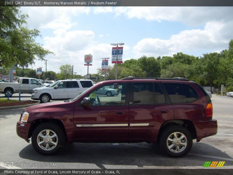 Monterey Maroon Metallic / Medium Pewter 2002 GMC Envoy SLT
