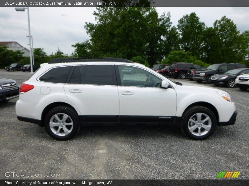 Satin White Pearl / Ivory 2014 Subaru Outback 2.5i Premium
