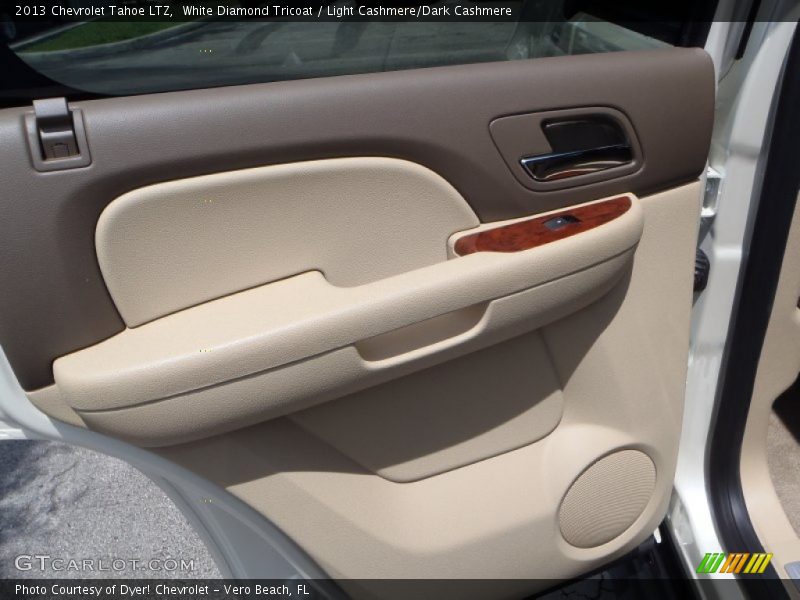 White Diamond Tricoat / Light Cashmere/Dark Cashmere 2013 Chevrolet Tahoe LTZ